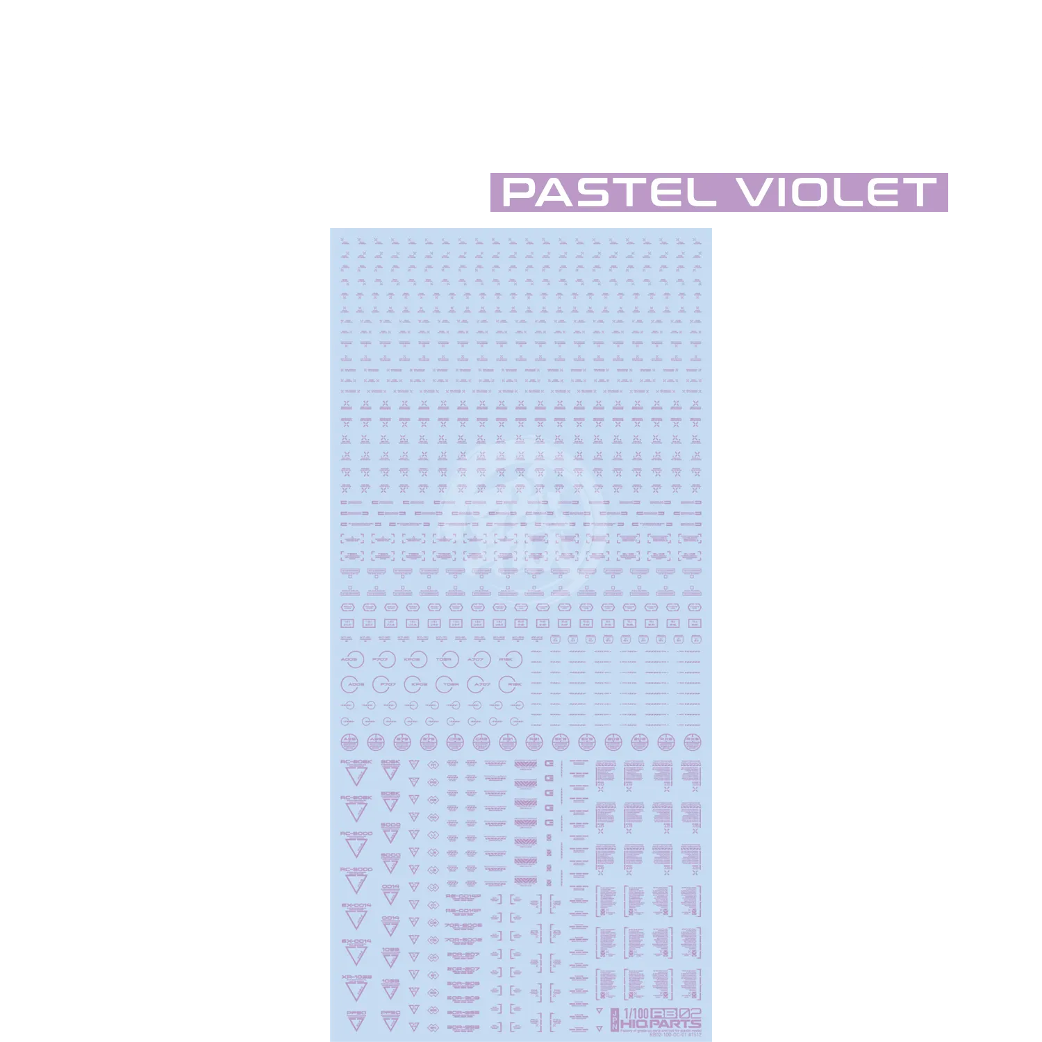RB02 Caution Decal [Pastel Violet] [1/100 Scale]