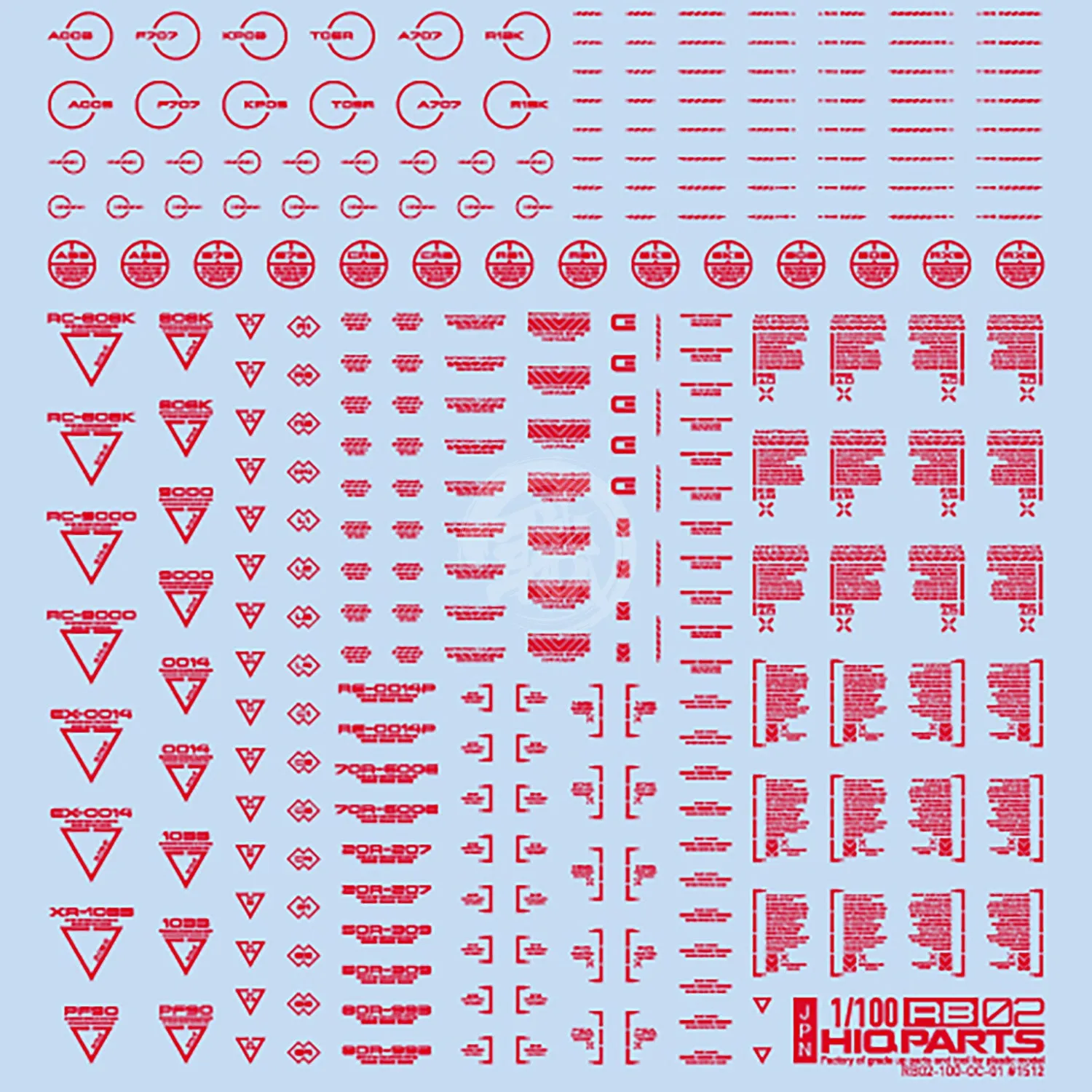 RB02 Caution Decal [Red] [1/100 Scale]