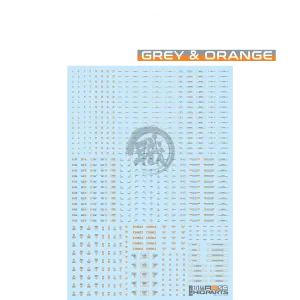 RB03 Caution Decal [Grey & Orange] [1/144 Scale]