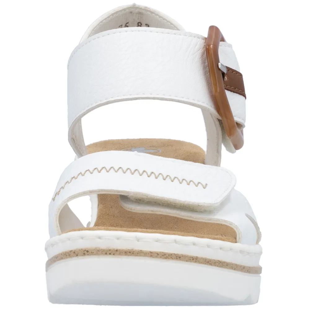 Rieker 67476-83 (Oyster) Weiss Sandals