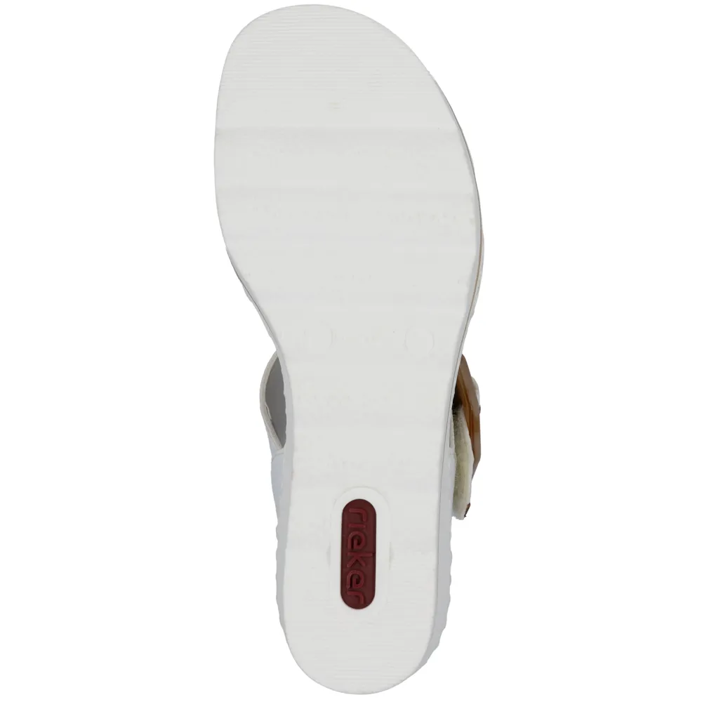 Rieker 67476-83 (Oyster) Weiss Sandals