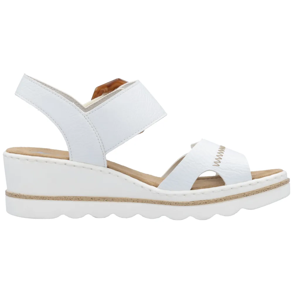 Rieker 67476-83 (Oyster) Weiss Sandals
