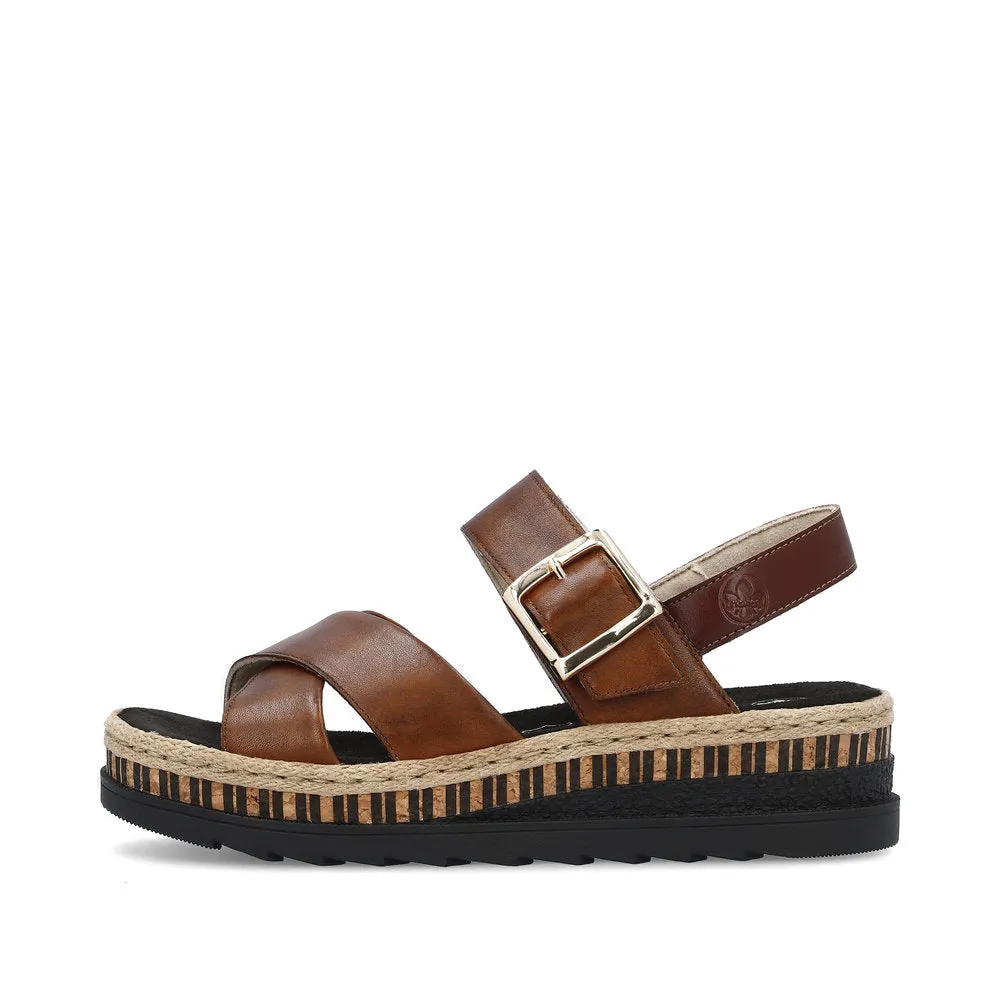 Rieker Ladies Wedge Strap Sandal