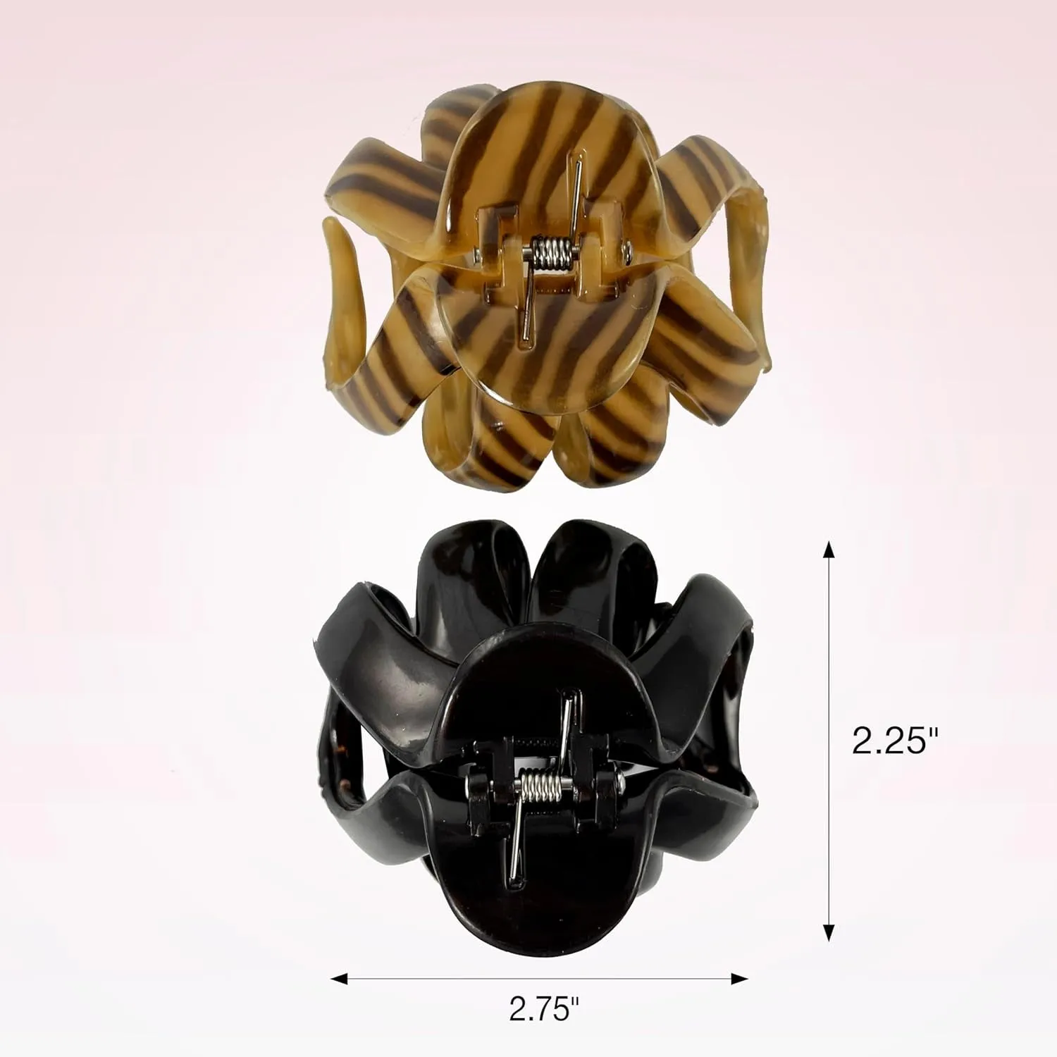 Scunci by  Jaw Claw Clips - Hair Accessories for Women - Claw Clips for Thick Hair - Claw Clip - Black & Tortoise- 2 Count