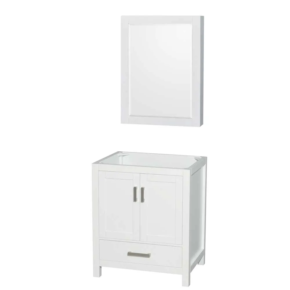 Sheffield 30 Inch Single Bathroom Vanity in White