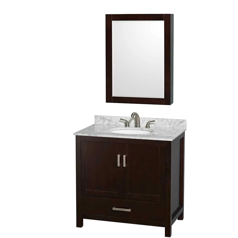 Sheffield 36 Inch Single Bathroom Vanity in Espresso