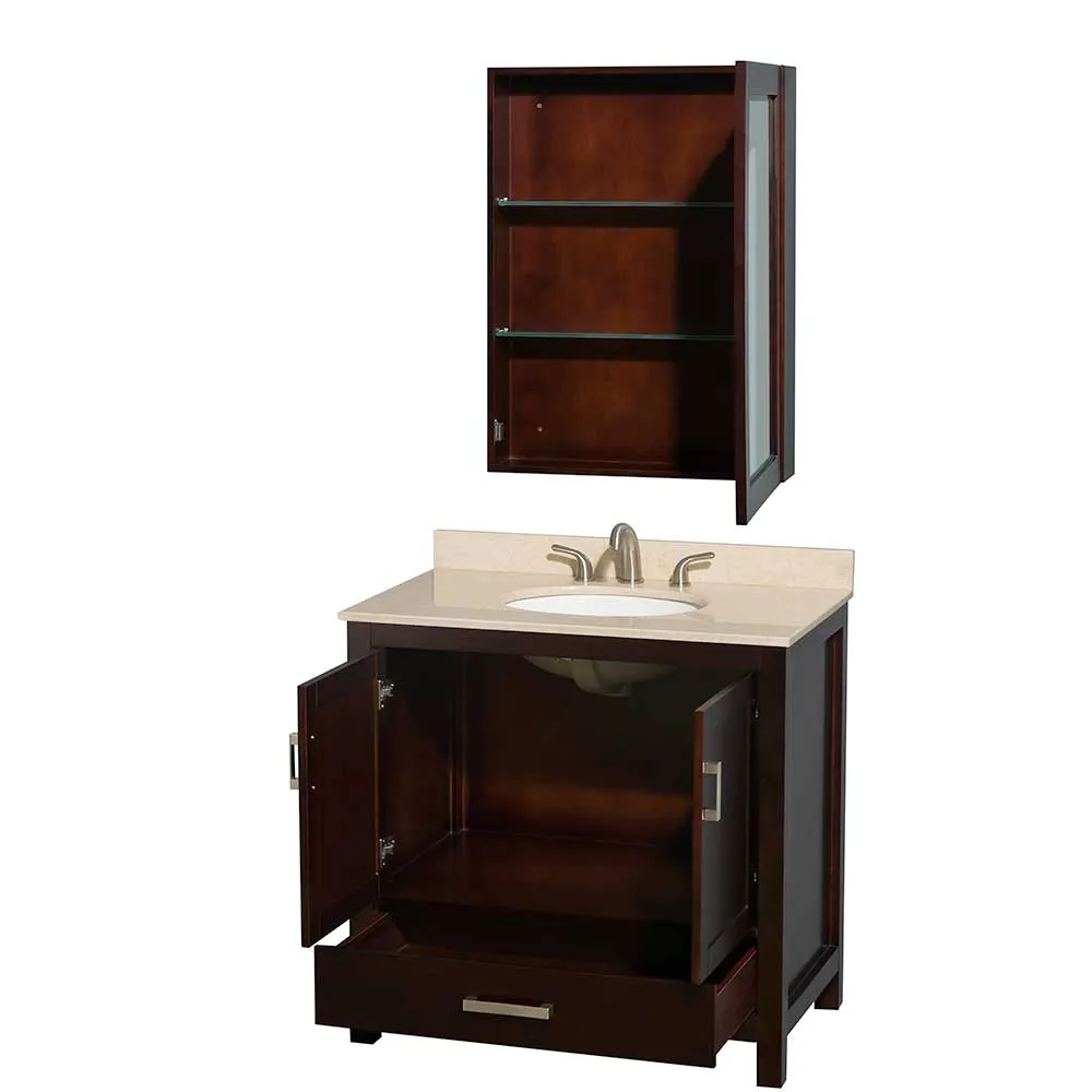 Sheffield 36 Inch Single Bathroom Vanity in Espresso