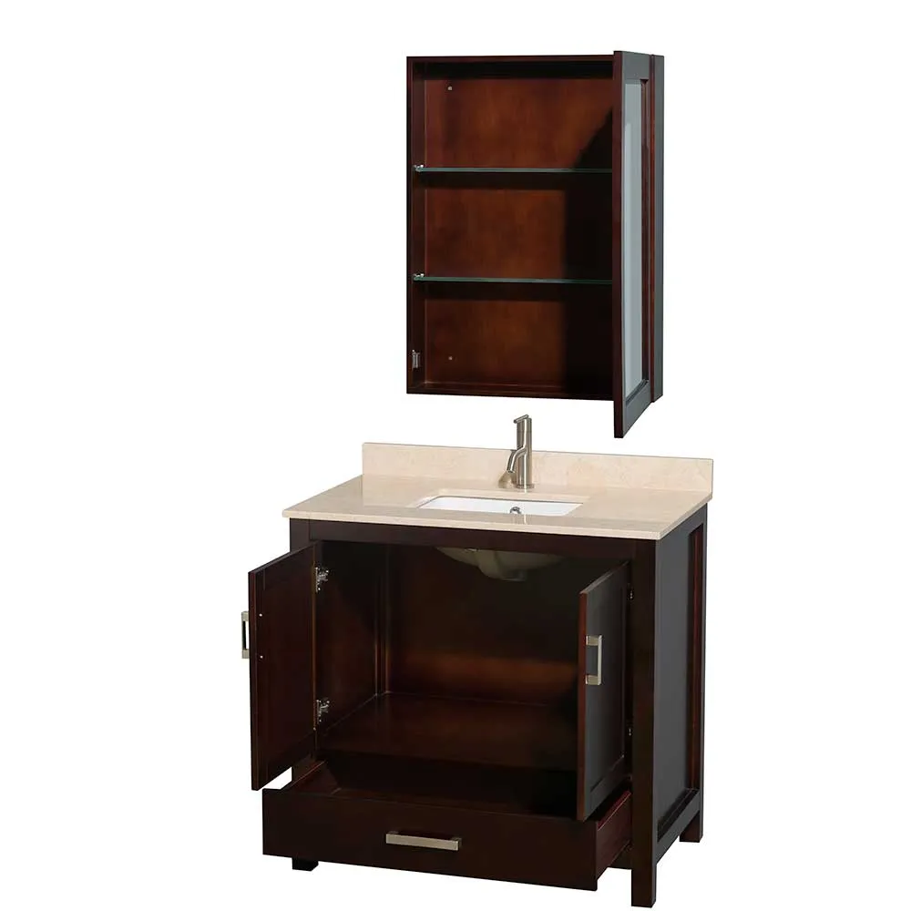 Sheffield 36 Inch Single Bathroom Vanity in Espresso