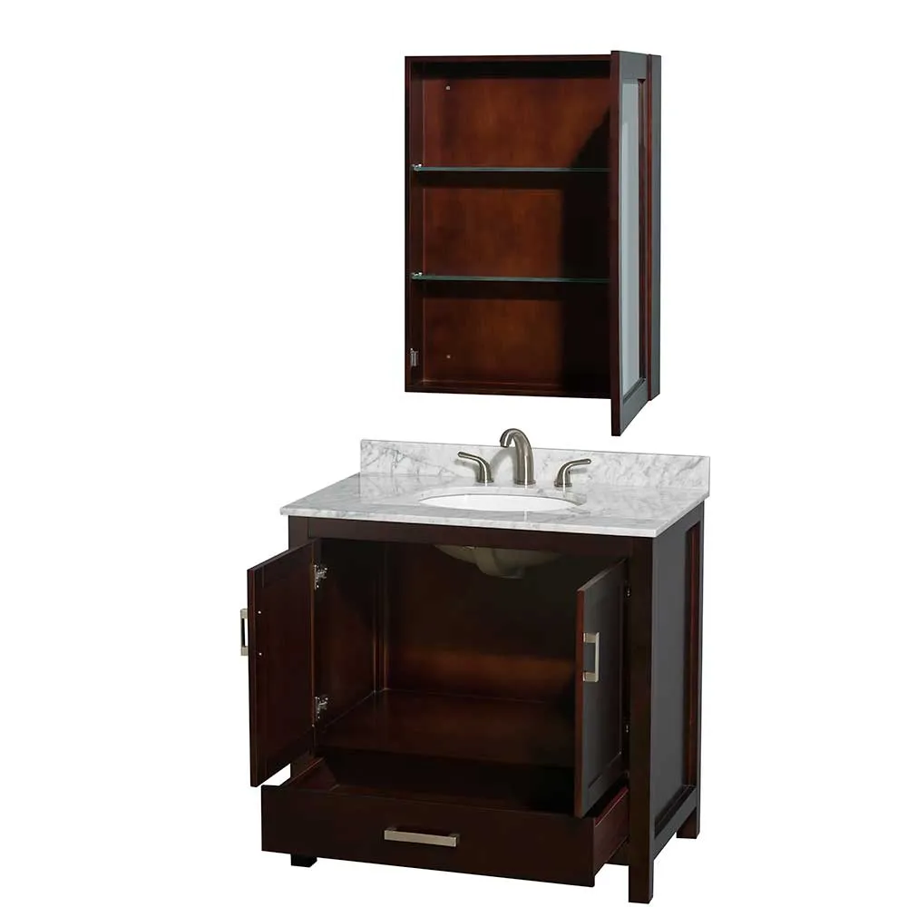 Sheffield 36 Inch Single Bathroom Vanity in Espresso