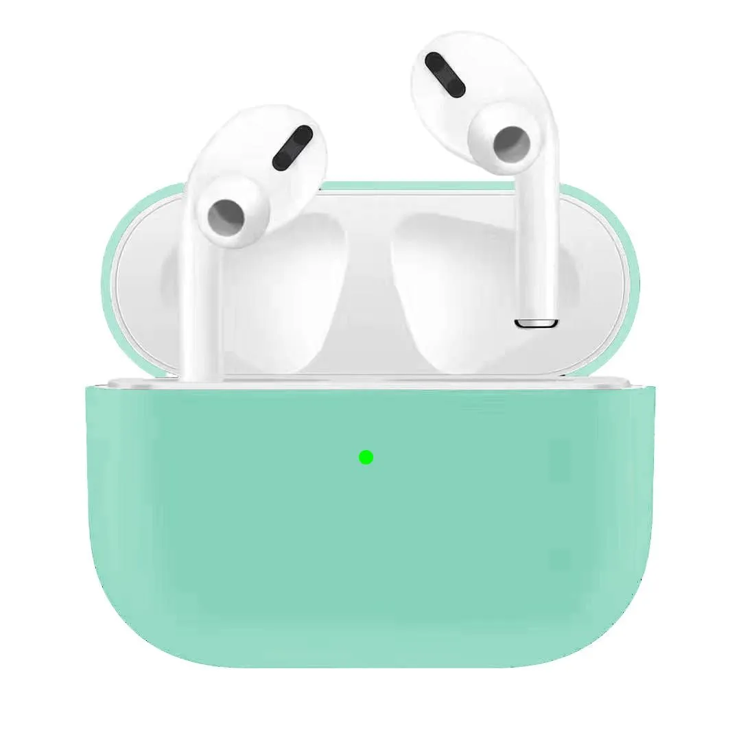 Silicone Earphone Case For Airpods Pro Shockproof Cases For Apple Bluetooth Headset Protective Cover black