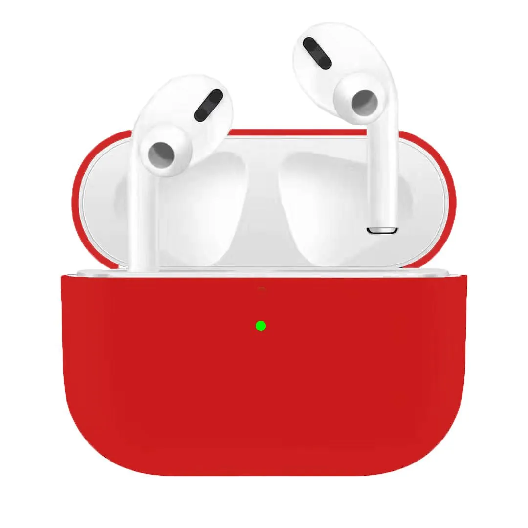 Silicone Earphone Case For Airpods Pro Shockproof Cases For Apple Bluetooth Headset Protective Cover black