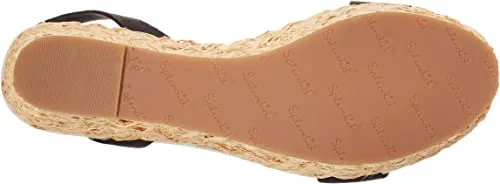 Splendid Women's Marie Espadrille Wedge Sandal, BLKLEA, 6 M US