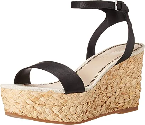 Splendid Women's Marie Espadrille Wedge Sandal, BLKLEA, 6 M US