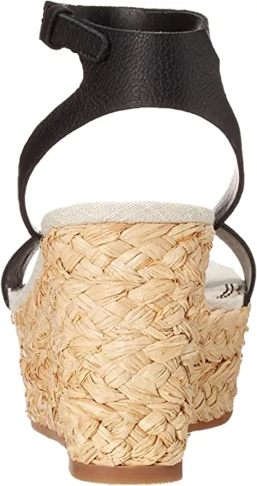 Splendid Women's Marie Espadrille Wedge Sandal, BLKLEA, 6 M US