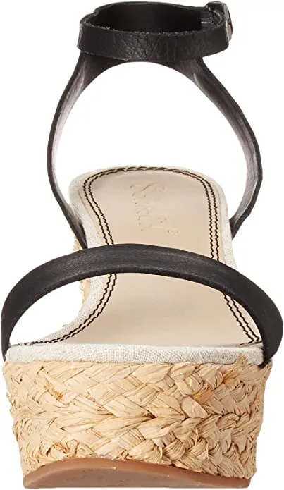 Splendid Women's Marie Espadrille Wedge Sandal, BLKLEA, 6 M US