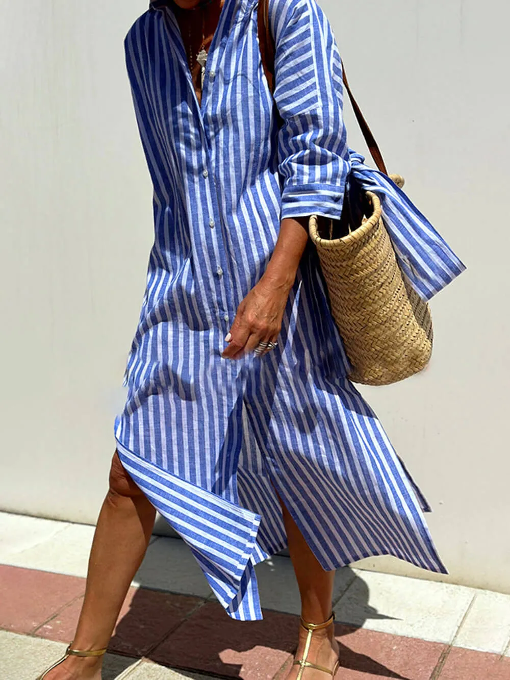 Splendor Stripes Printed Dress