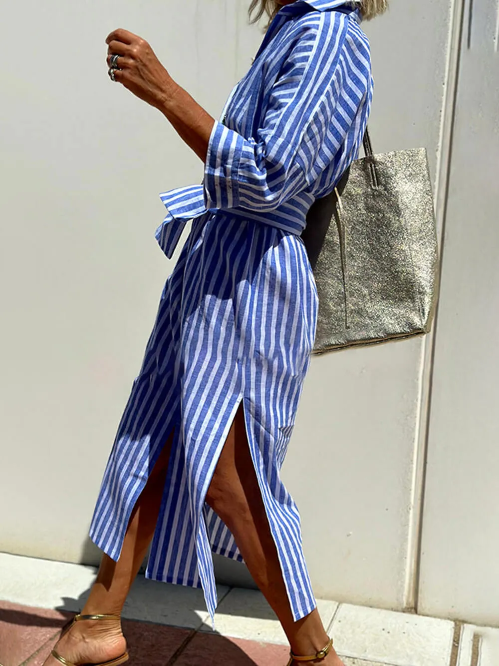 Splendor Stripes Printed Dress