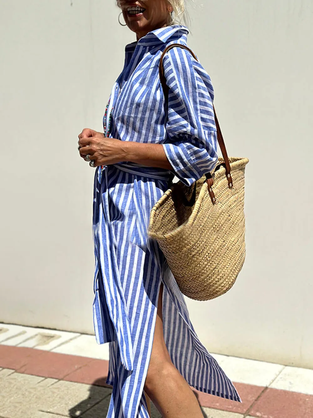Splendor Stripes Printed Dress
