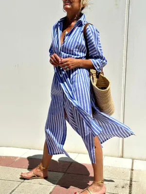 Splendor Stripes Printed Dress