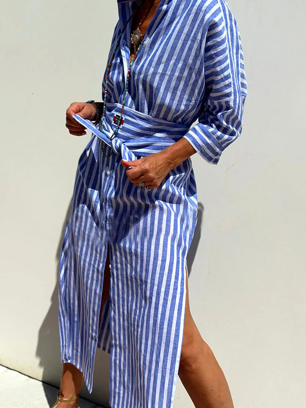 Splendor Stripes Printed Dress