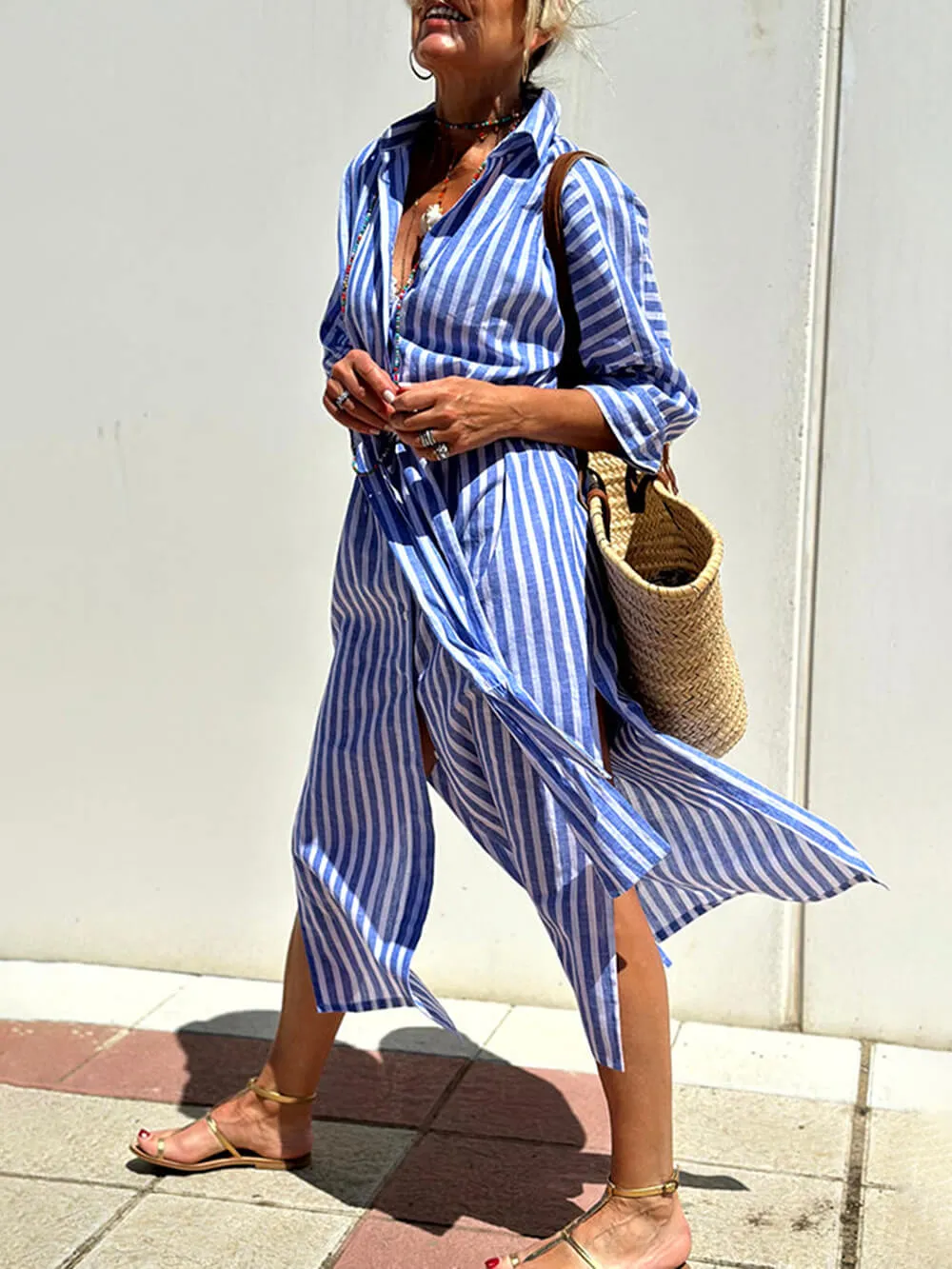 Splendor Stripes Printed Dress