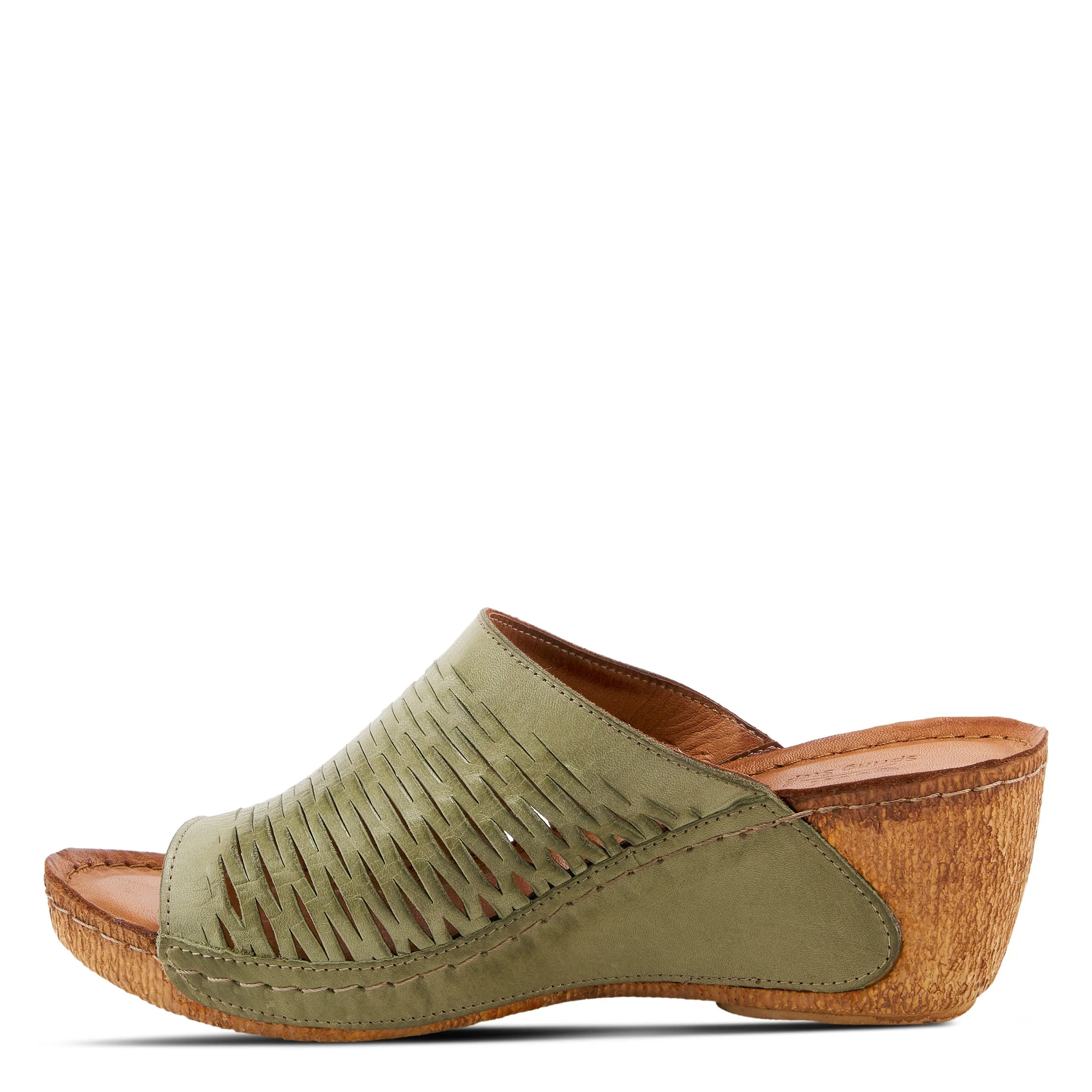 Spring Step Shoes Cunacena Sandal Women’s Leather Wedge 2.5" Heel