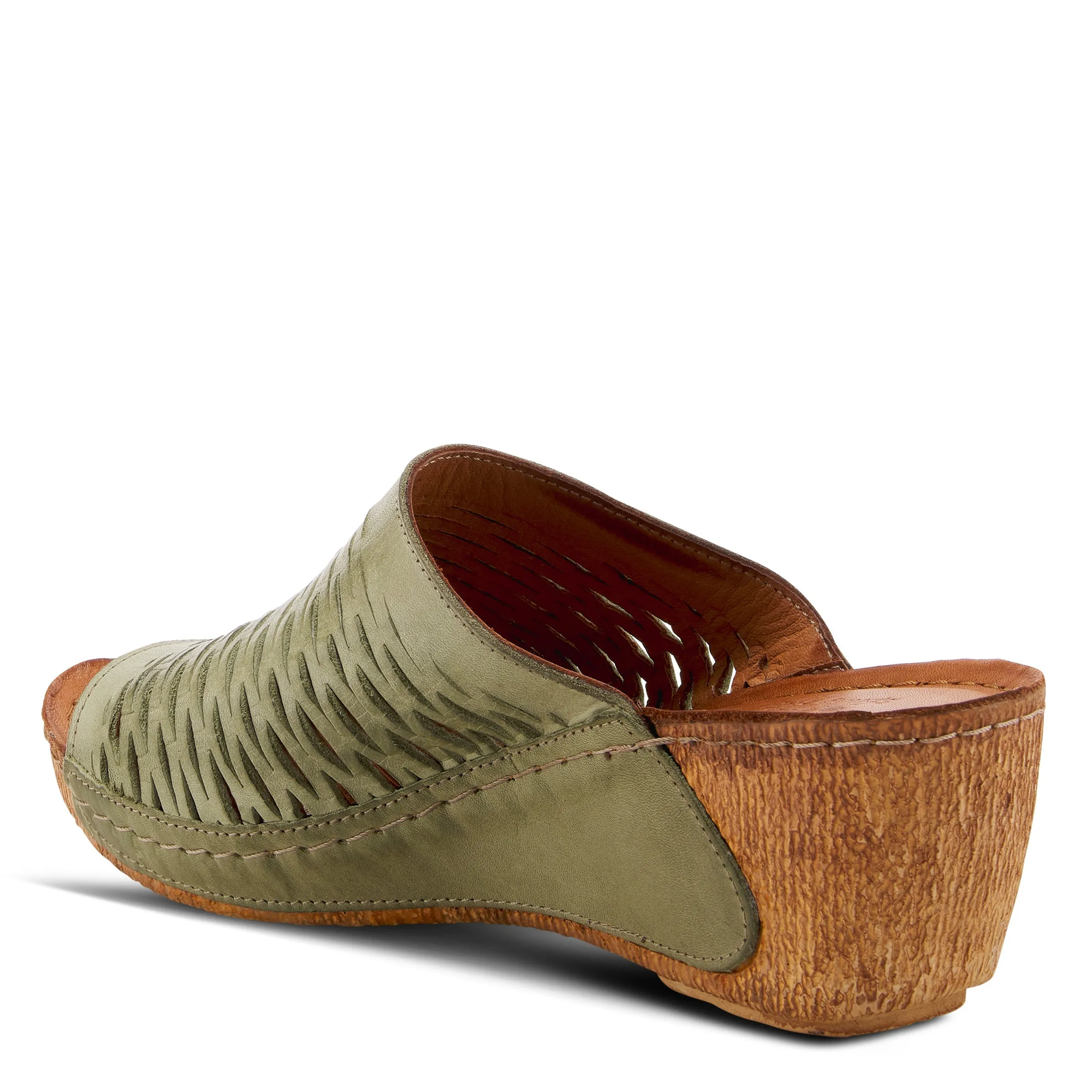 Spring Step Shoes Cunacena Sandal Women’s Leather Wedge 2.5" Heel