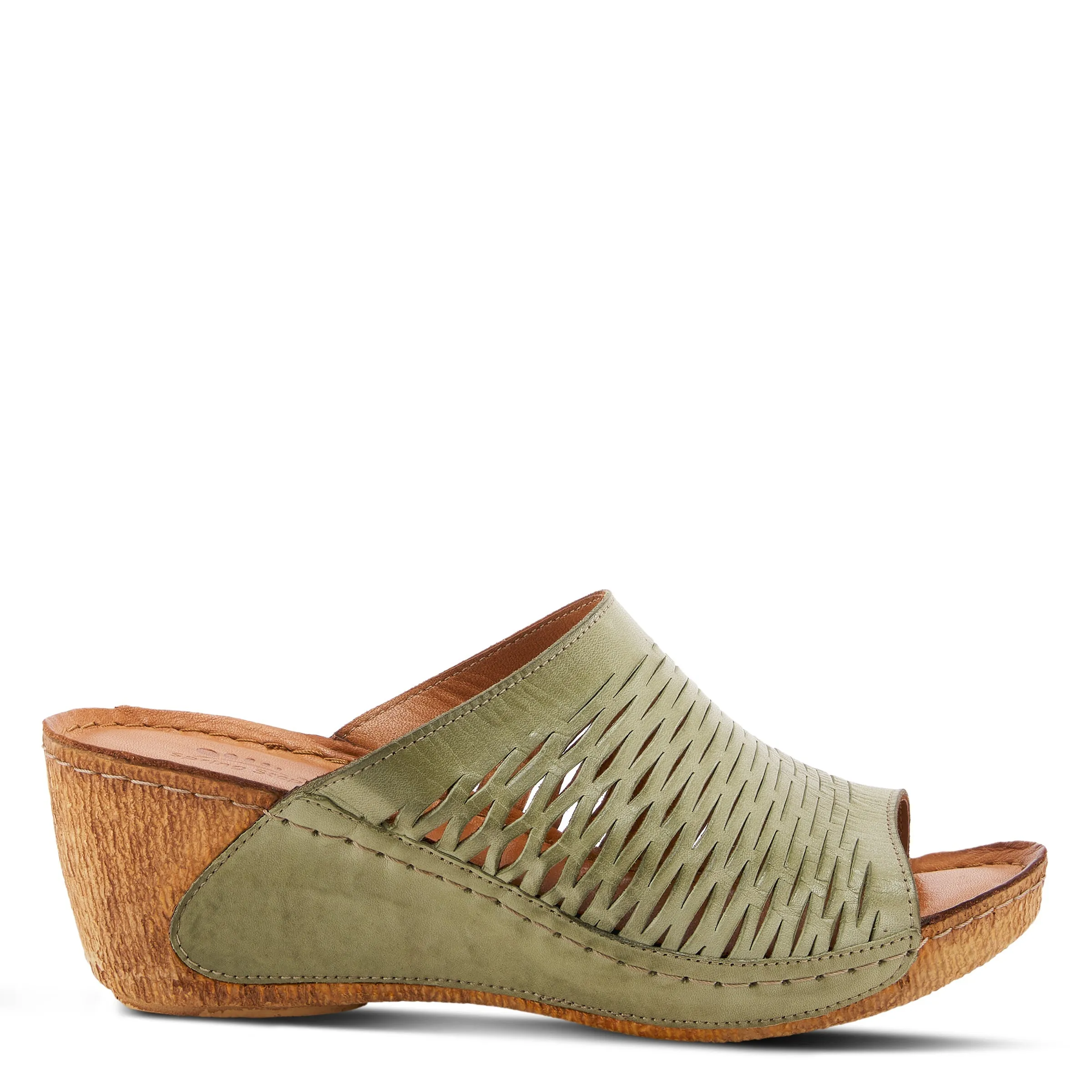 Spring Step Shoes Cunacena Sandal Women’s Leather Wedge 2.5" Heel