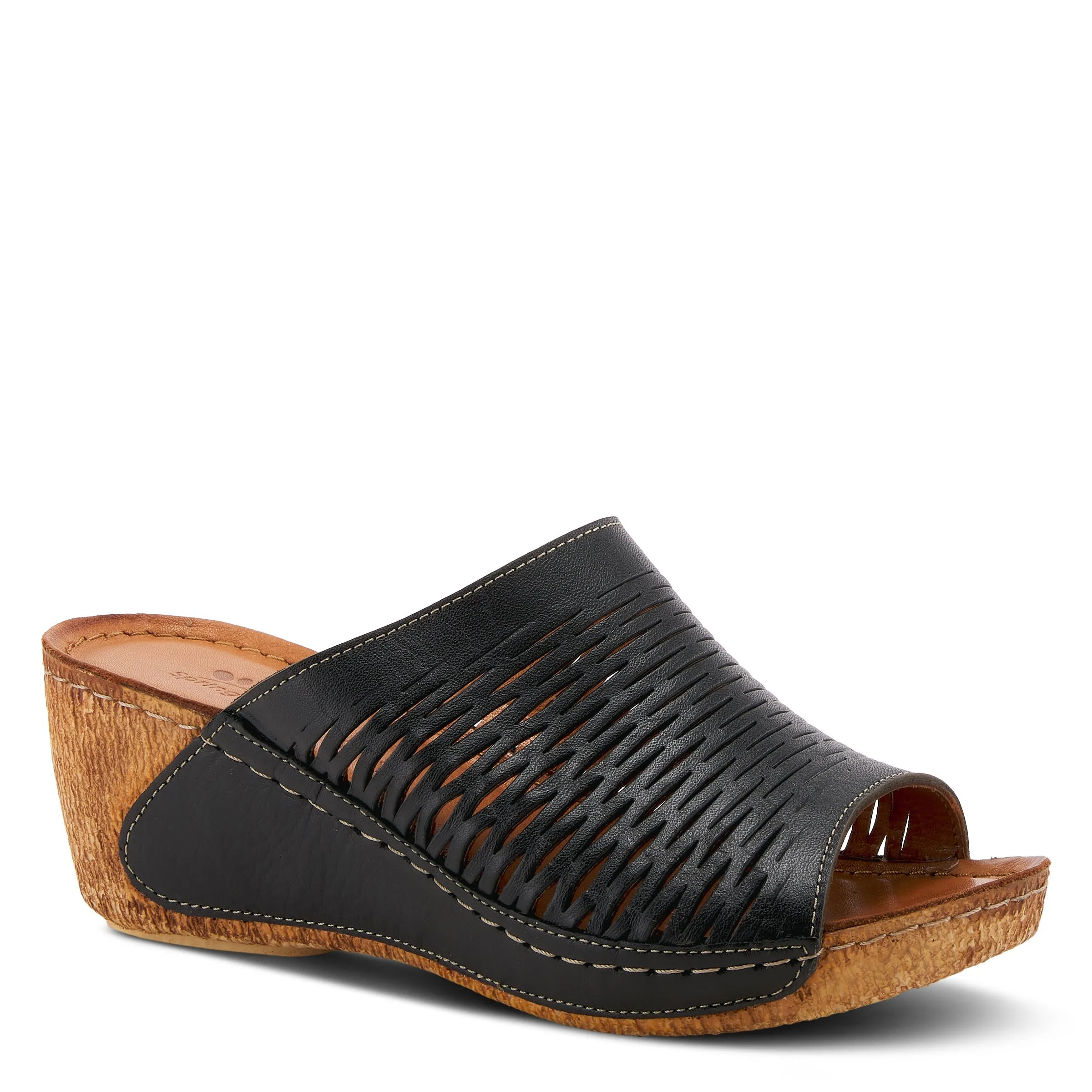Spring Step Shoes Cunacena Sandal Women’s Leather Wedge 2.5" Heel