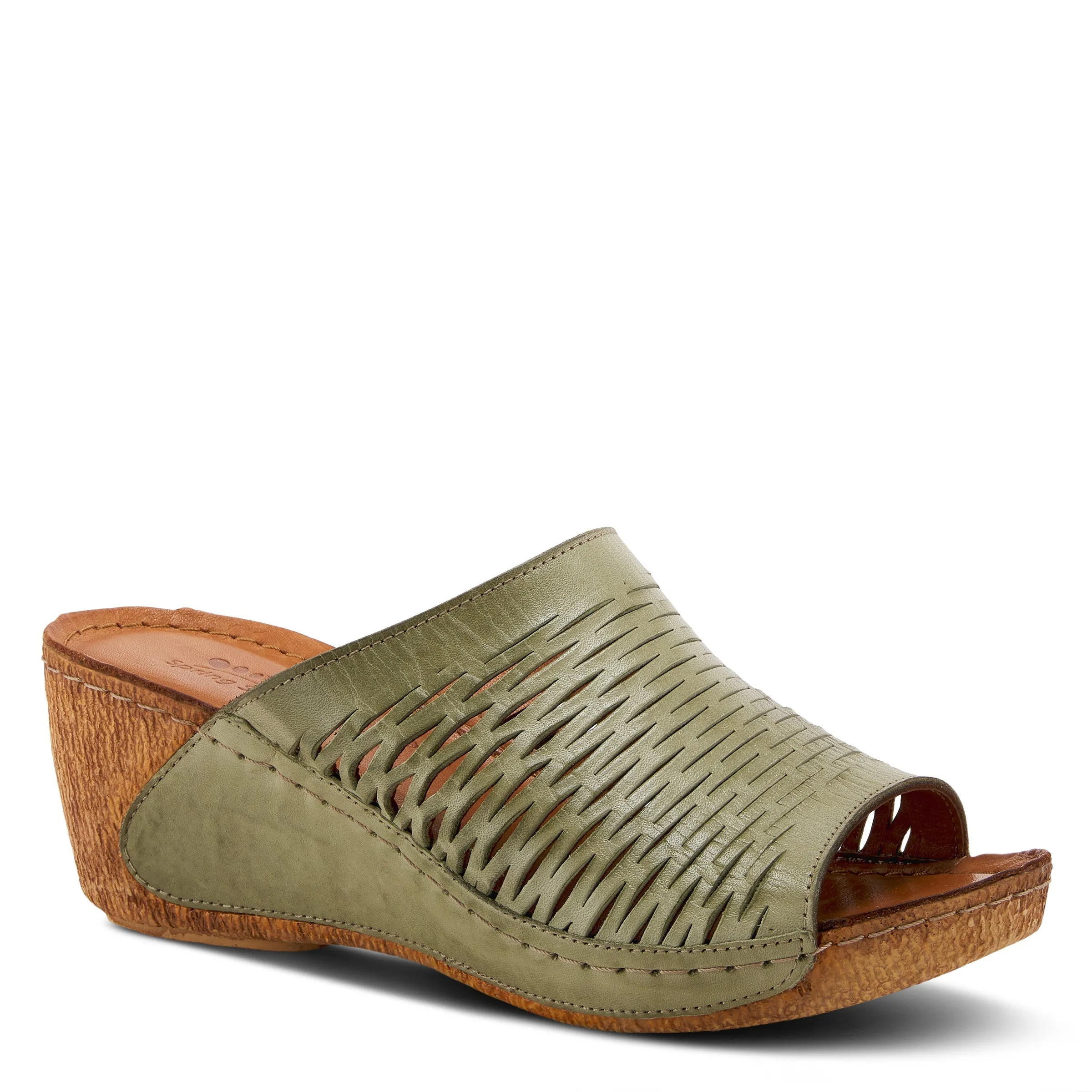 Spring Step Shoes Cunacena Sandal Women’s Leather Wedge 2.5" Heel