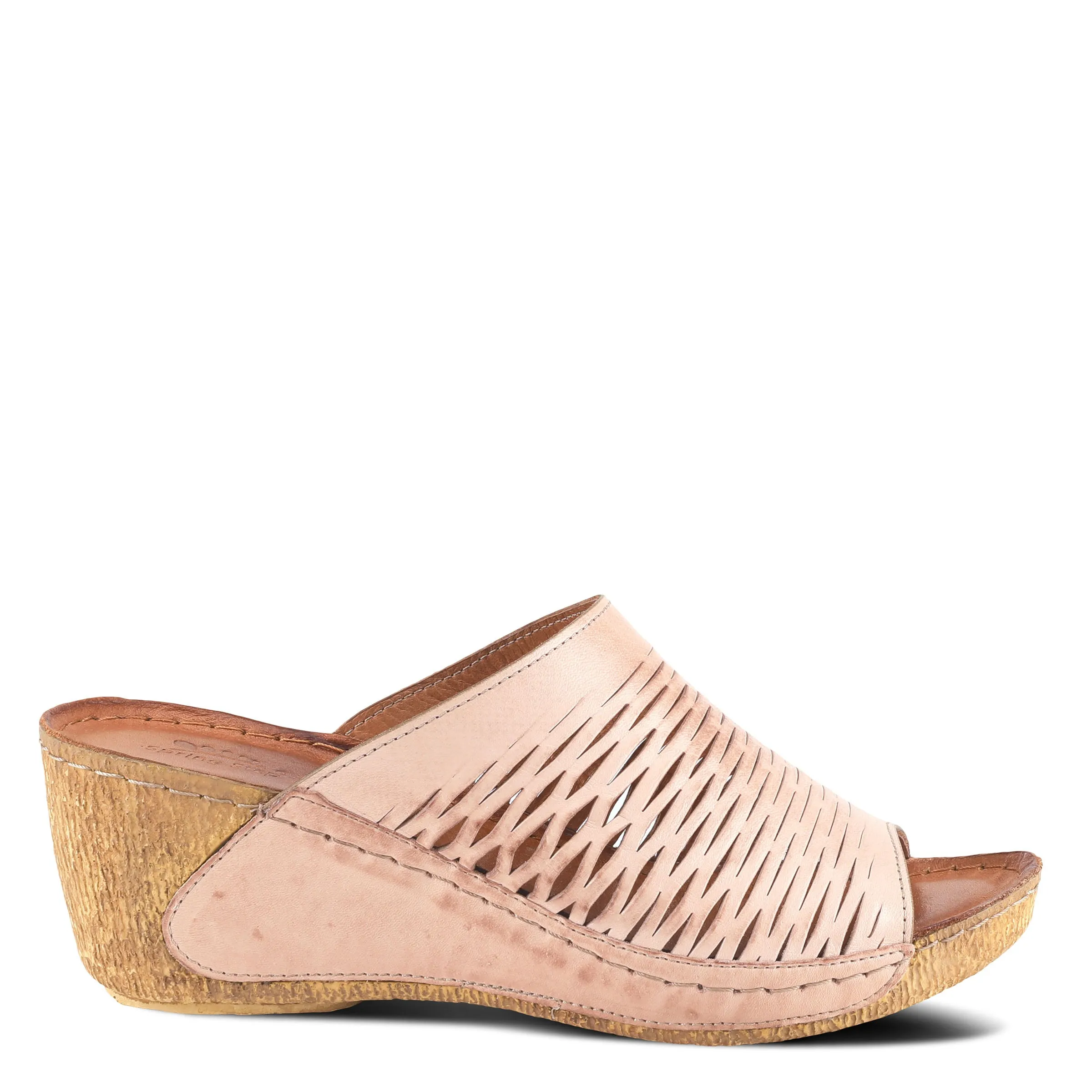 Spring Step Shoes Cunacena Sandal Women’s Leather Wedge 2.5" Heel