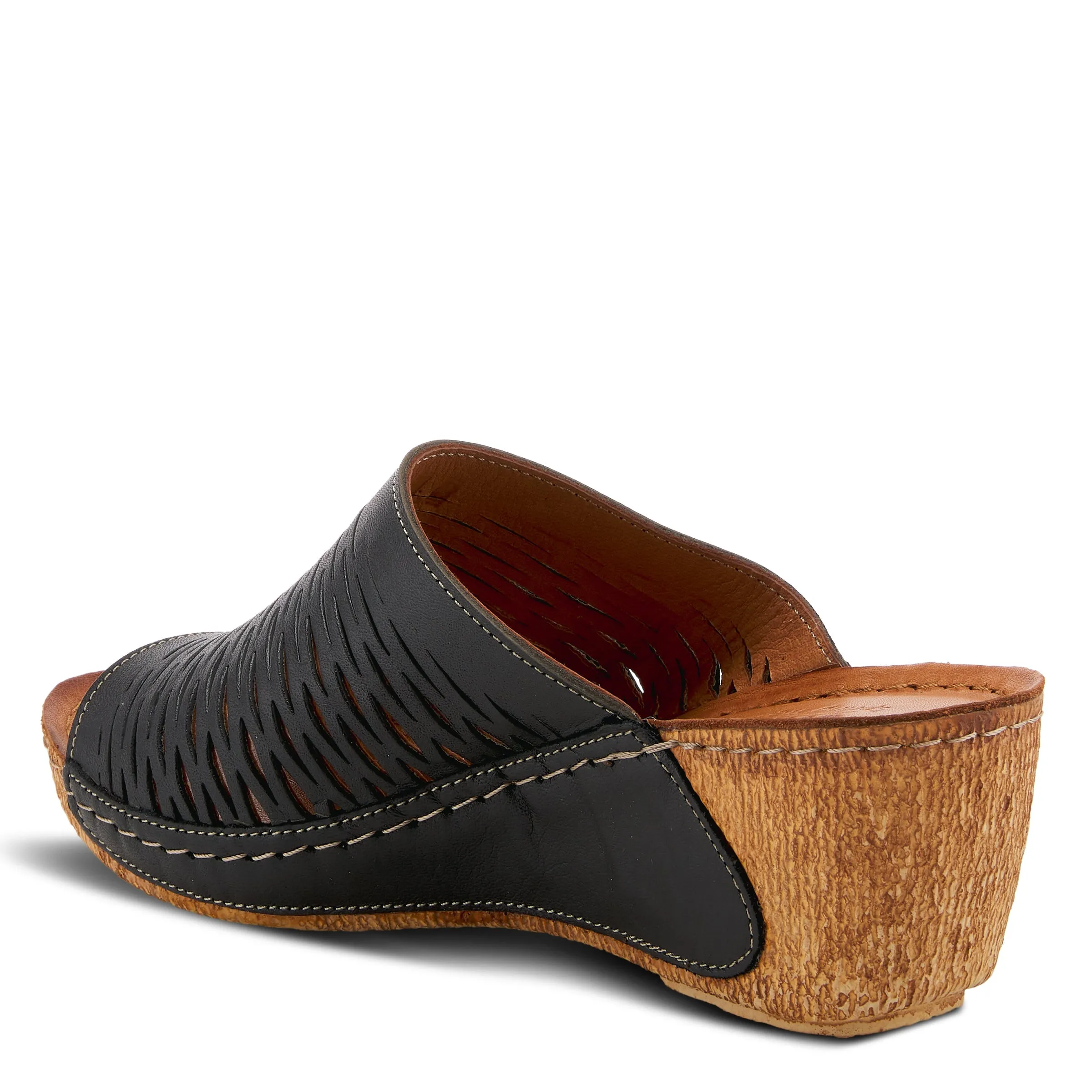 Spring Step Shoes Cunacena Sandal Women’s Leather Wedge 2.5" Heel