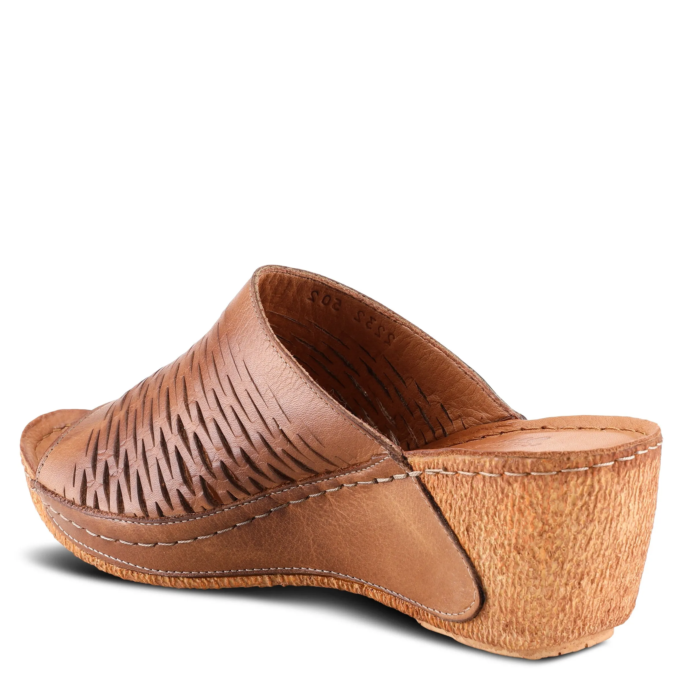 Spring Step Shoes Cunacena Sandal Women’s Leather Wedge 2.5" Heel