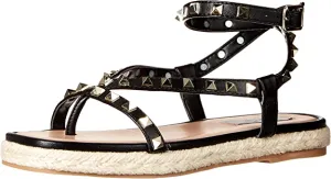 STEVEN by Steve Madden Women's Summit Sandal, Black Multi, 9
