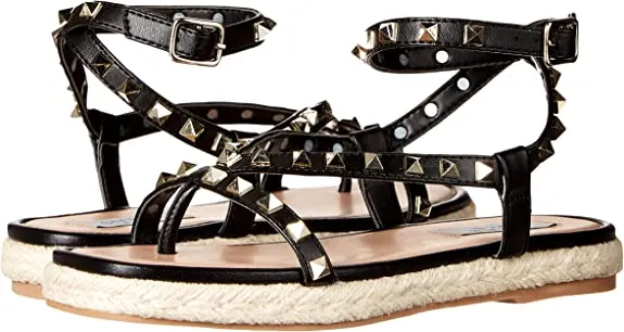 STEVEN by Steve Madden Women's Summit Sandal, Black Multi, 9