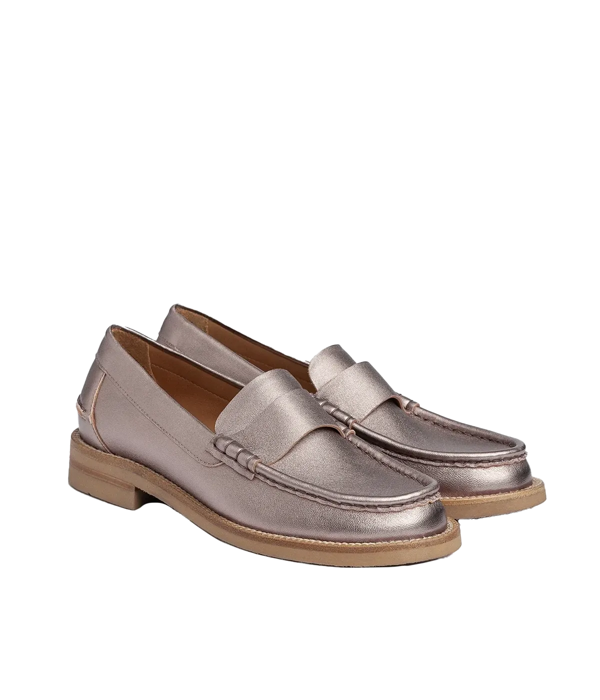 Stina Loafer in White Gold