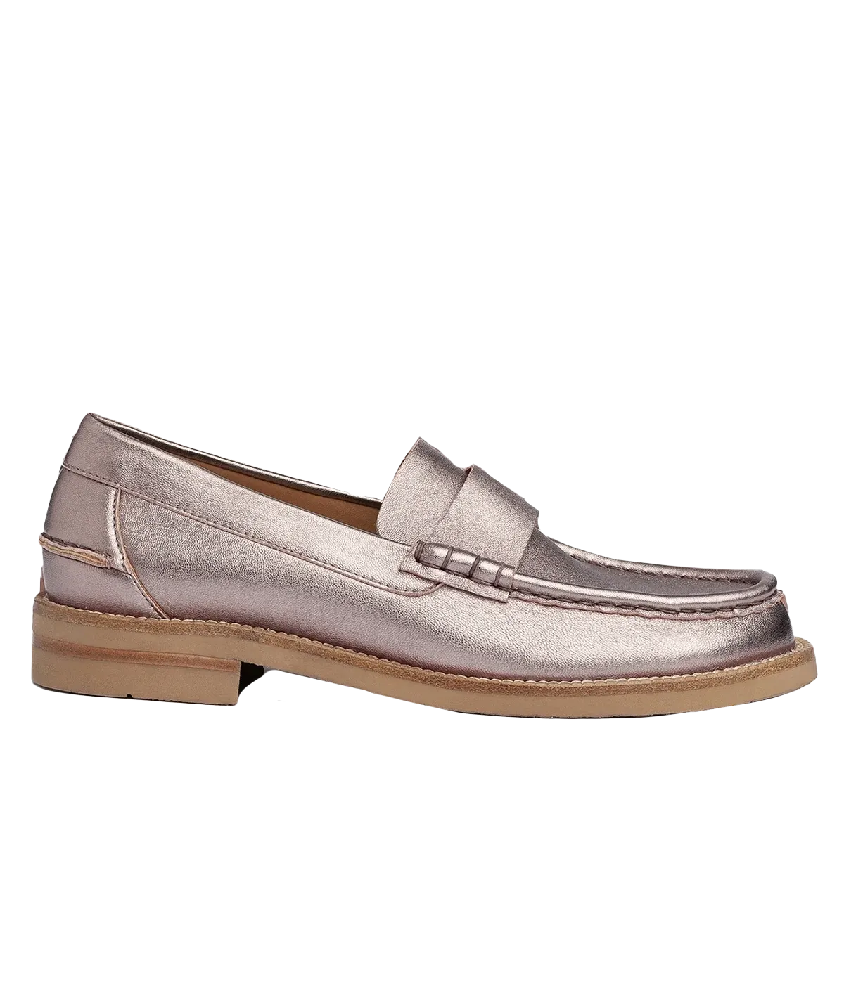 Stina Loafer in White Gold
