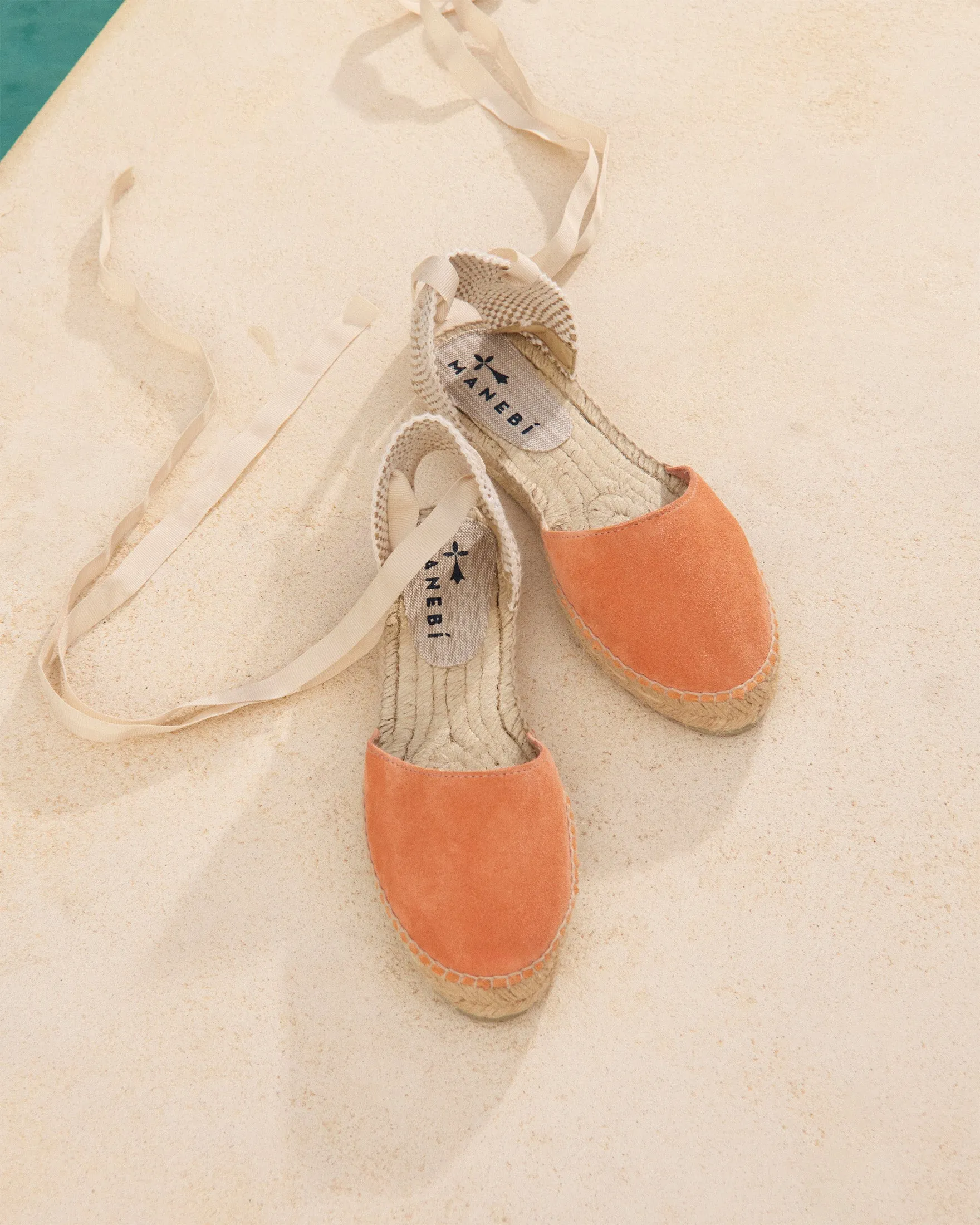 Suede Flat Valenciana Espadrilles - R78P0 - Hamptons Island Peach