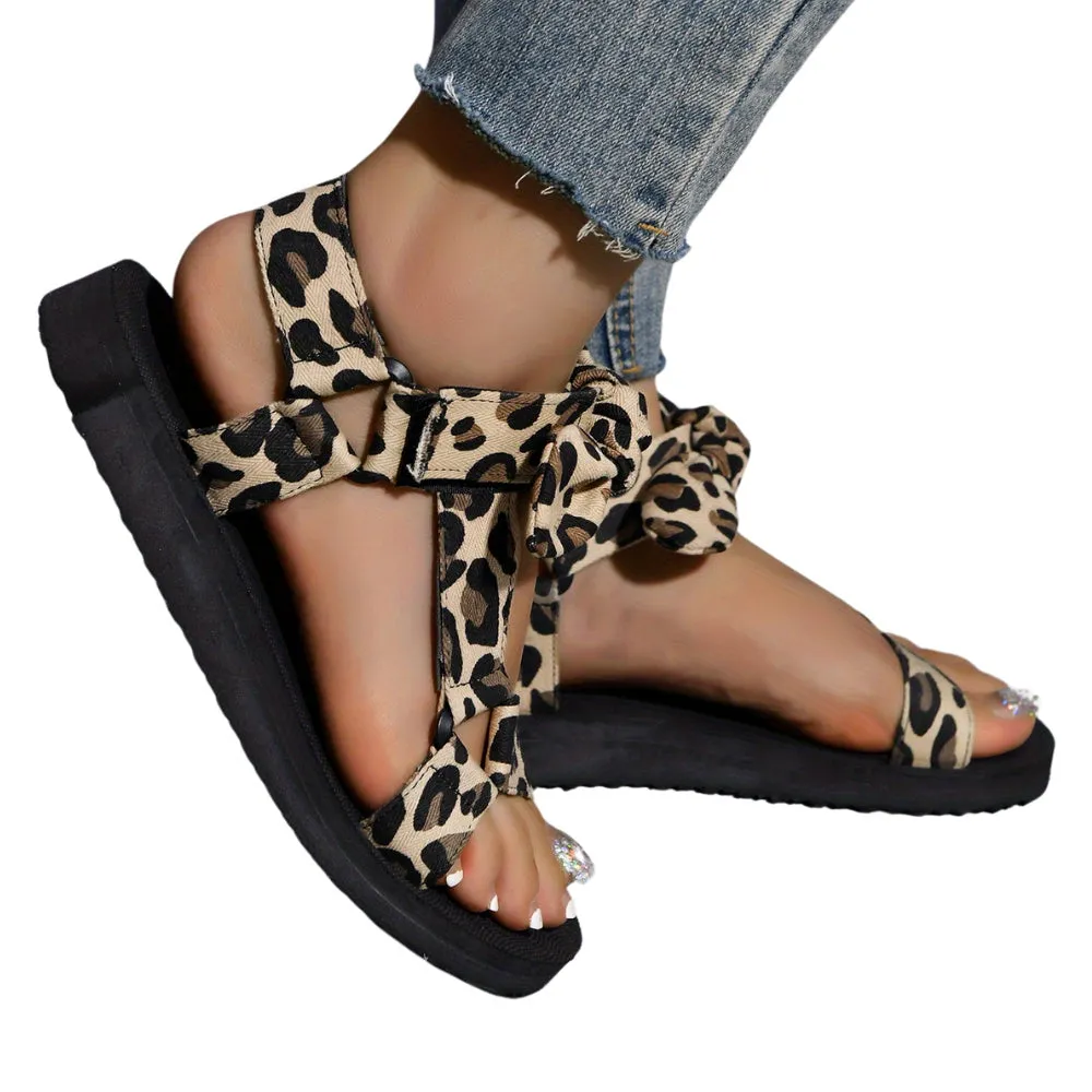Summer Color Matching Beach Sandals Casual Plus Size Women
