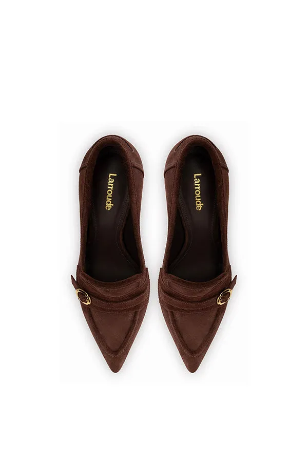 Susan Pump, Brown Suede