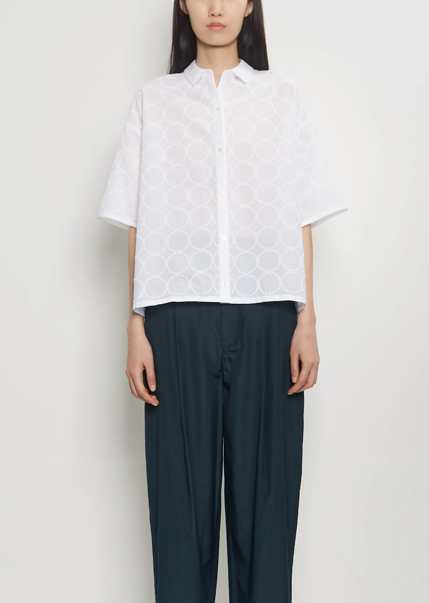 Tambourine Cotton Blouse — White