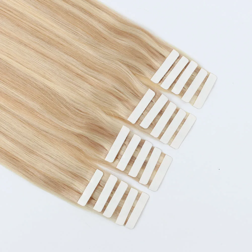 Tape In Hair Extension P #18/#613 Dirty Blonde Highlights Beach Blonde 22inch