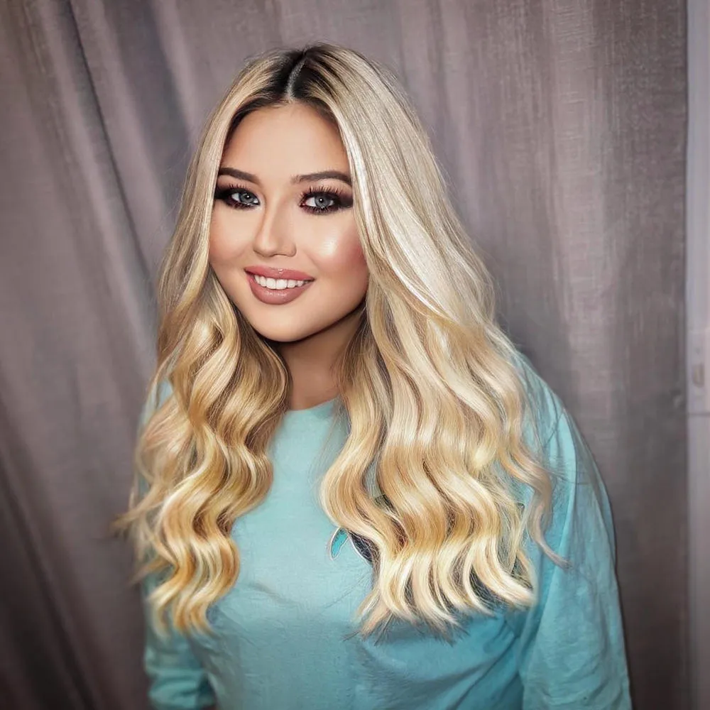 Tape In Hair Extension P #18/#613 Dirty Blonde Highlights Beach Blonde