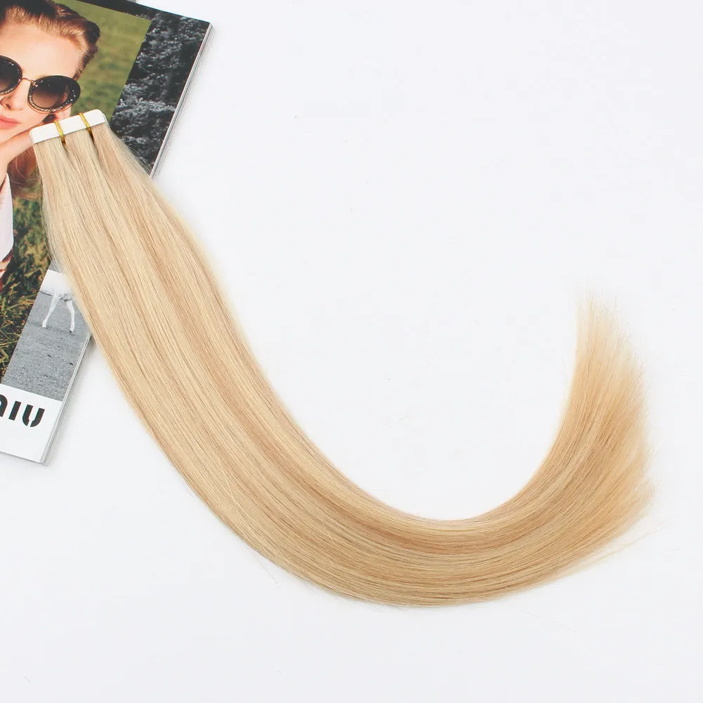 Tape In Hair Extension P #18/#613 Dirty Blonde Highlights Beach Blonde