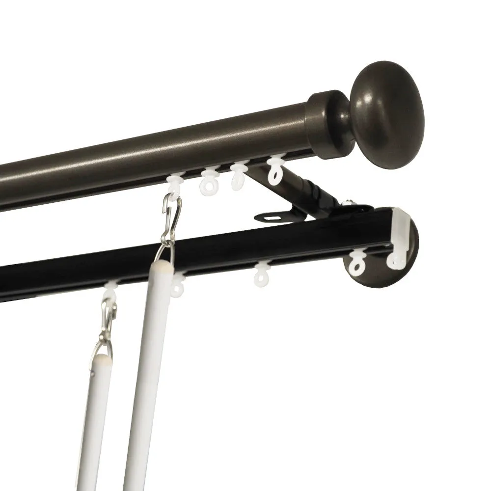 Tekno 25/Euro Double Curtain Track Set