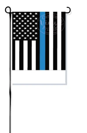 Thin Blue Line Police Garden Flag