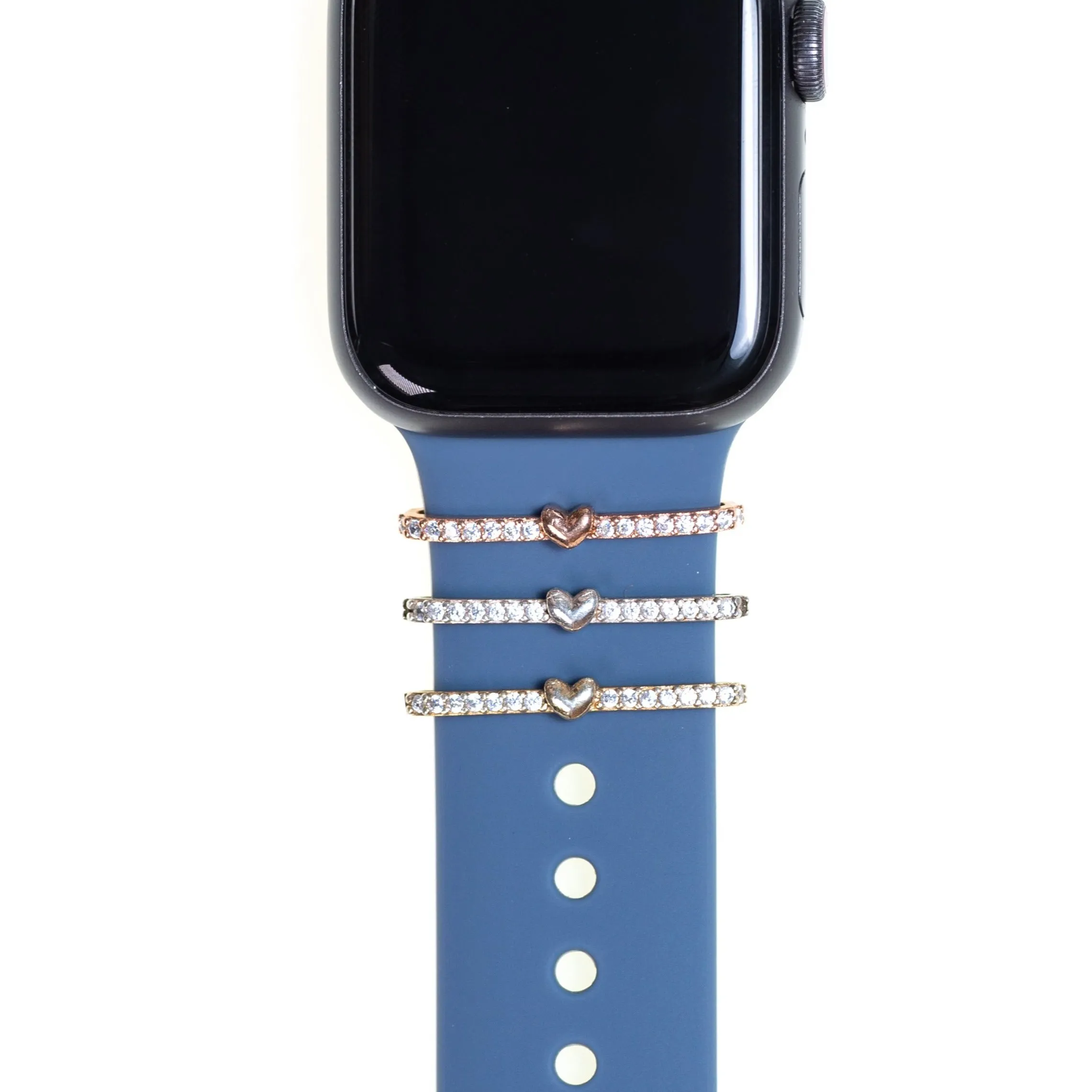 Thin with Heart BirthStone Plate Ring • Apple Watch Band's Charm