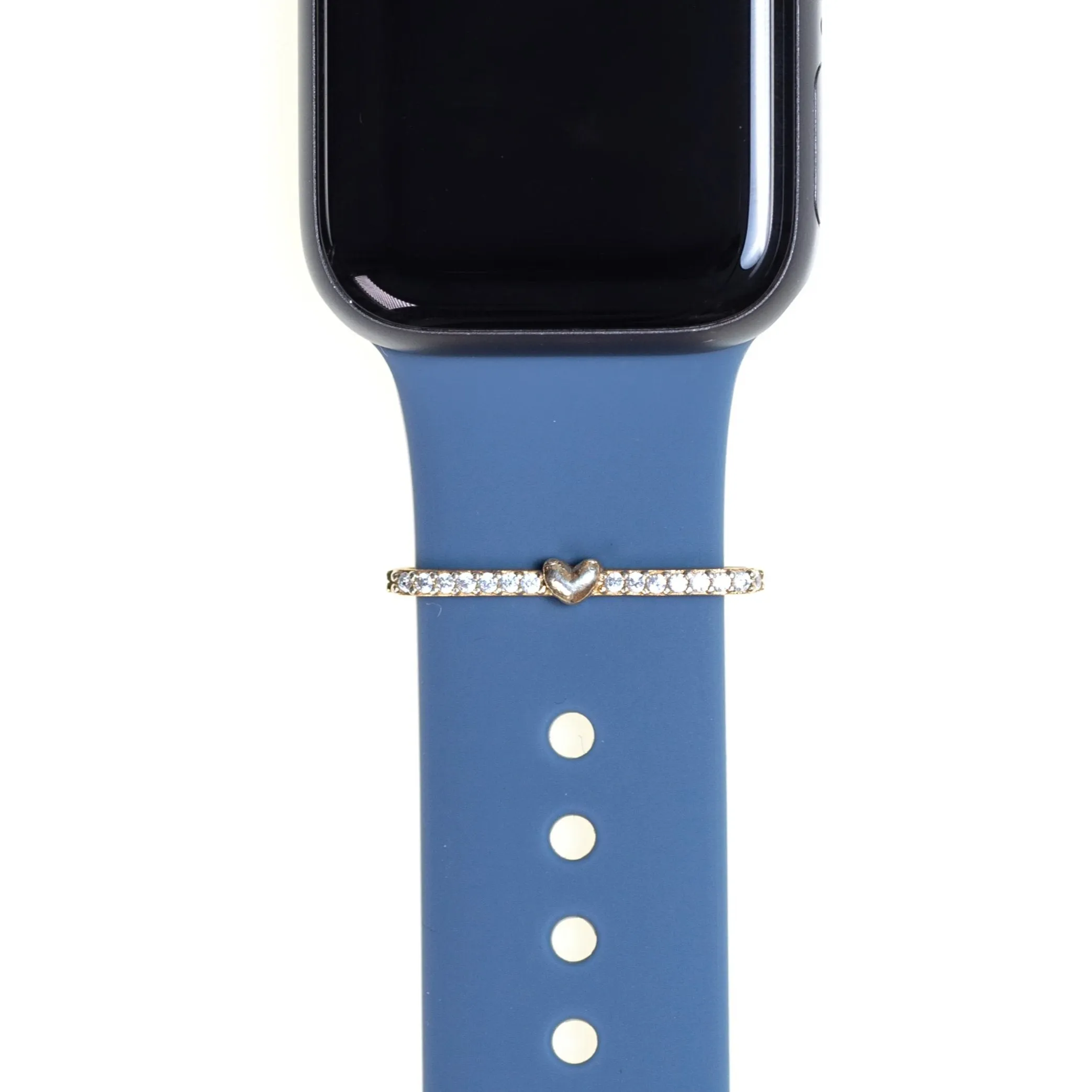 Thin with Heart BirthStone Plate Ring • Apple Watch Band's Charm
