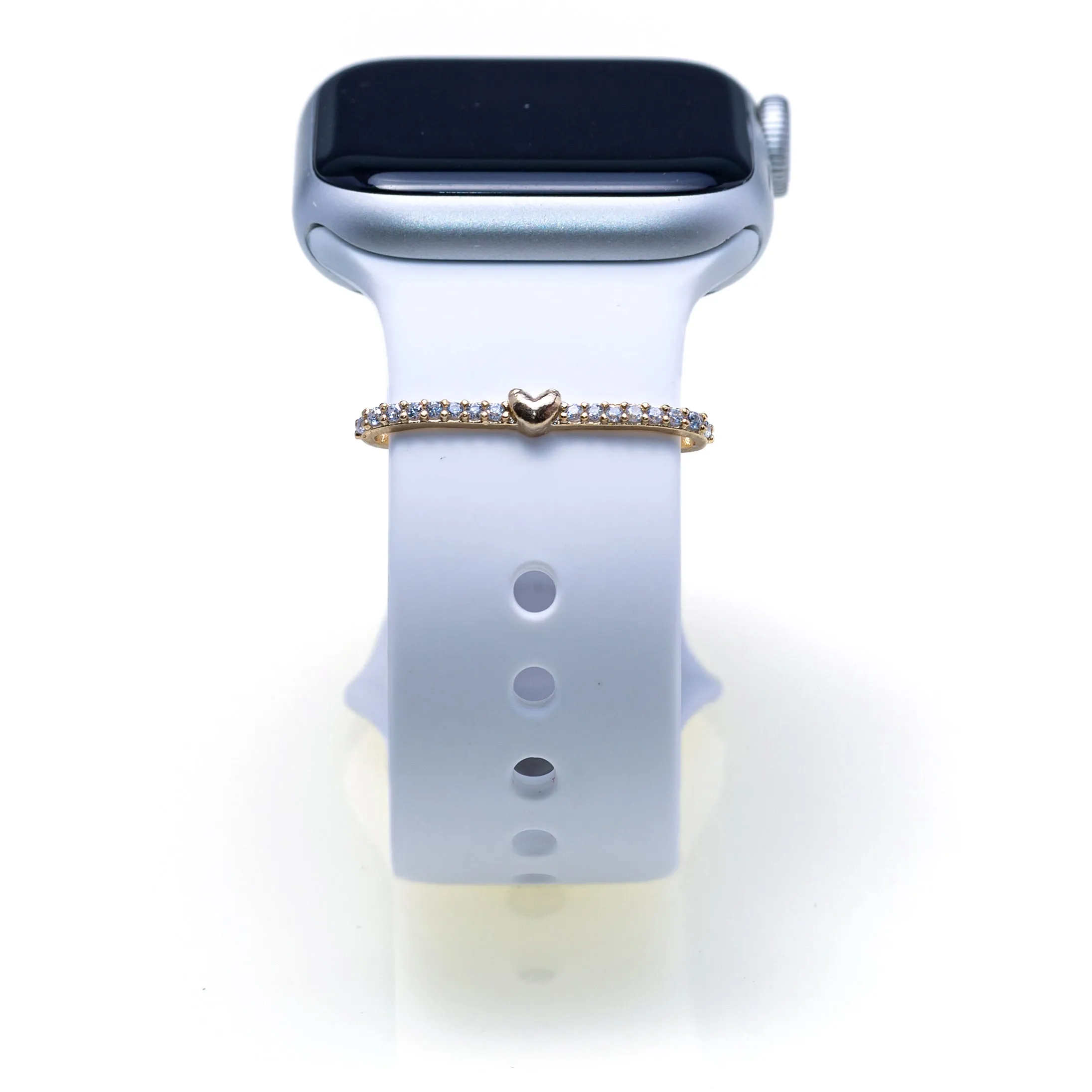 Thin with Heart BirthStone Plate Ring • Apple Watch Band's Charm