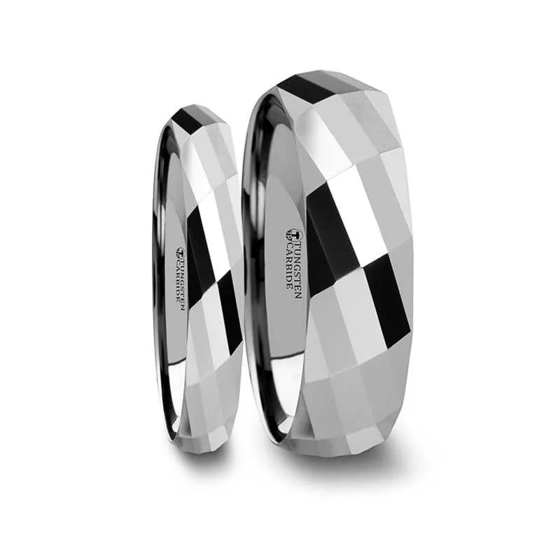 Thorsten ETERNITY Multi-Faceted Tungsten Carbide Band - 4mm 6mm 8mm